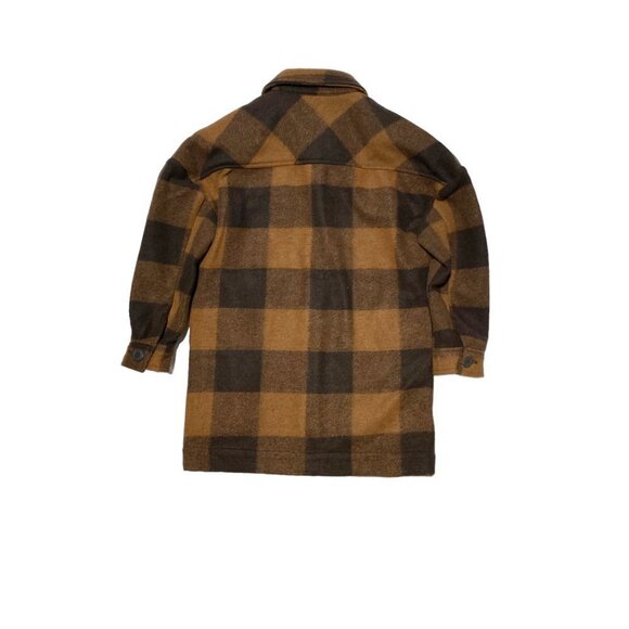 GAP Teens Plaid Shacket Brown - Picture 6 of 6